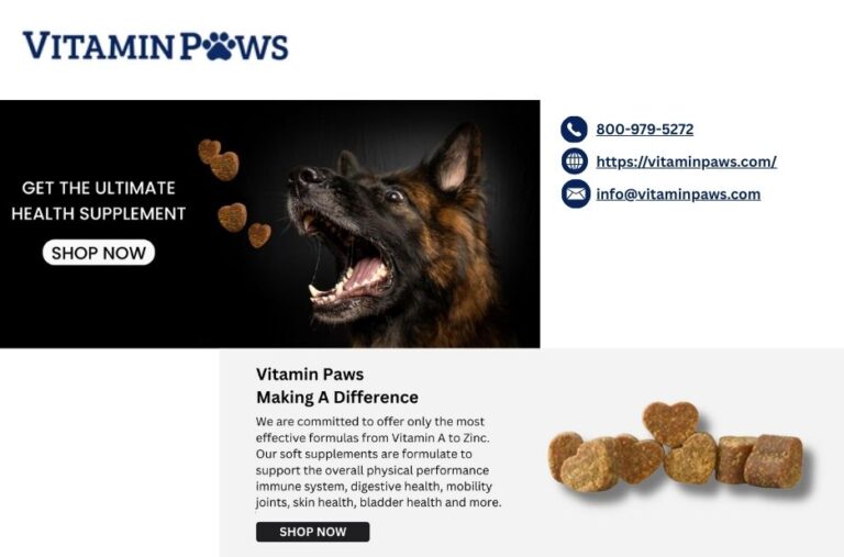 Natural Dog Vitamins | Vitaminpaws.com
